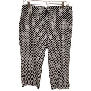 Soho Apparel Ltd Women’s Black White Capri Stretch Pants Size 12 Comfortable Fit